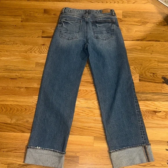 American Eagle Women’s Stovepipe Wide Leg Jeans sz 0 - Picture 12 of 15